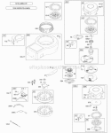 Blower Housing Flywheel Armature Rewind Diagram and Parts List for 194702-4517-A1  Briggs and Stratton Engine